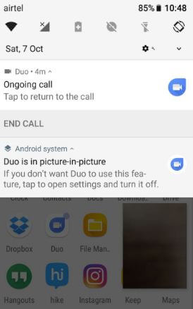 Google Duo Android'de Resim İçinde Resim Nasıl Kullanılır