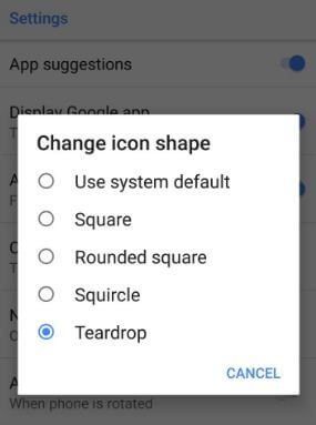Android Oreo 8.0 telefonda simge şeklini değiştirin