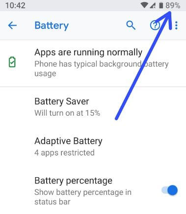 Android P 9.0'da pil yüzdesi nasıl gösterilir