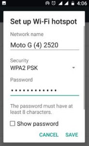 android telefonu Wi-Fi hotspot'a bağlayın