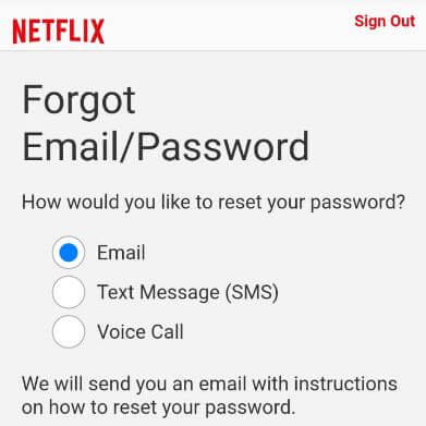 Android'de Netflix şifresi nasıl sıfırlanır
